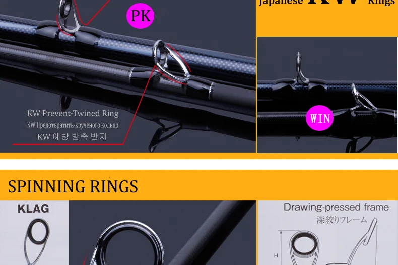 Vara de Pesca Vara de Cana Kuying Rainforest 2.1 Carcaça Fiação Isca Pólo Macio Médio Carbono Ação Rápida 2 Seção 1.8m 1.9 1.98m 13 Esporte e Lazer