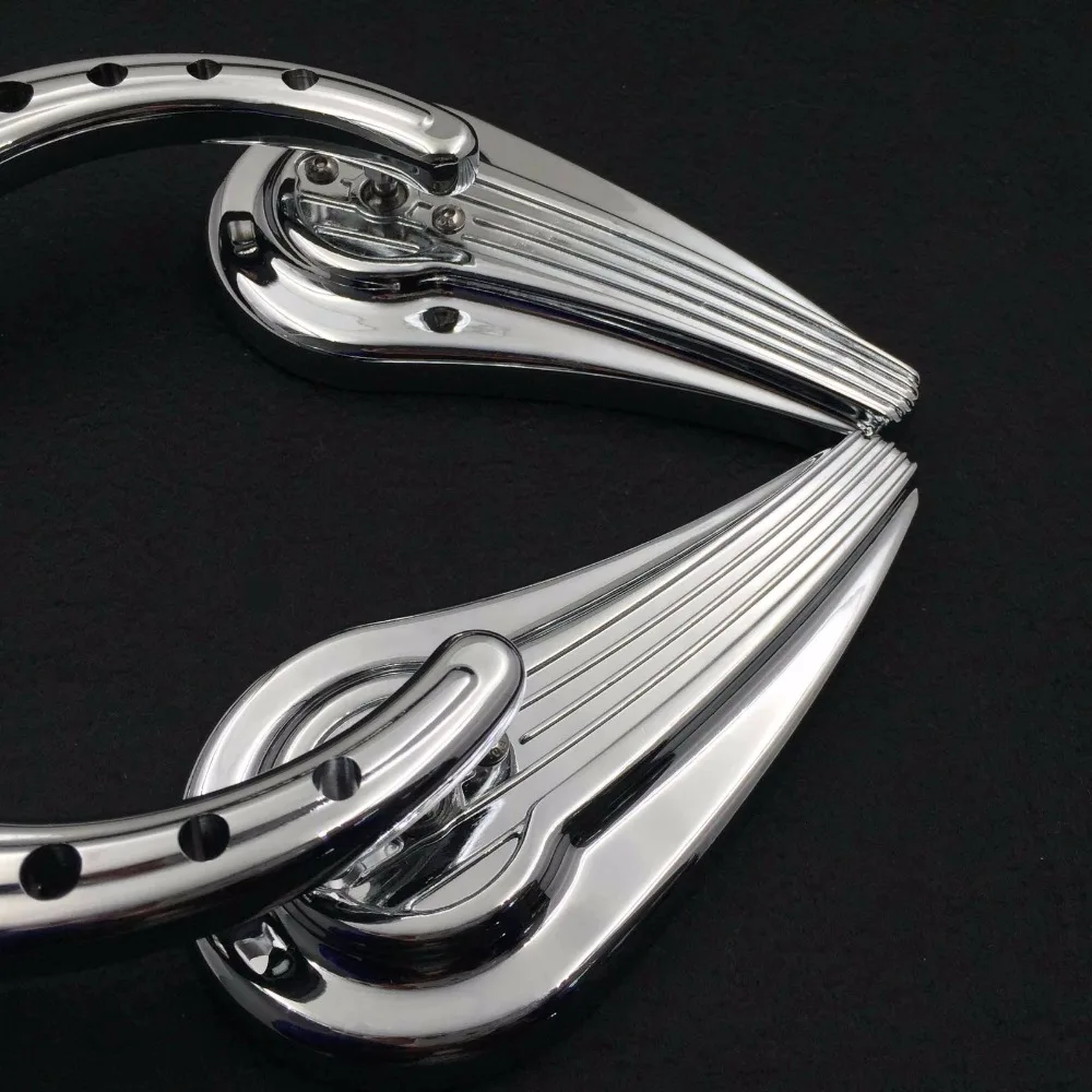Afetermarket free shipping motorcycle mirror Motorcycle Chrome Raindrop Side Mirrors For 1984 and up Harley Davidson Touring Str