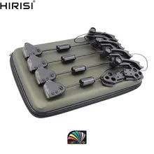 Carp fishing set Illuminated fishing swingers with Changeable light color control leather covered 4pcs in Zipped case B2028