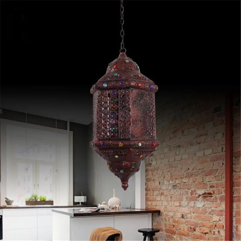 Восточный мистический богемский Хрустальный подвесной светильник, романтический светильник для кафе, бара/спальни, декоративная лампа