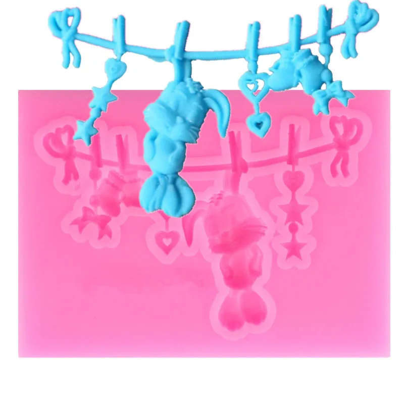 

Feihuan 1pcs Rabbit Plant Silicone Cake Mould Fondant Mold Cake Decorating Tools Chocolate Gumpaste Mold FM1411