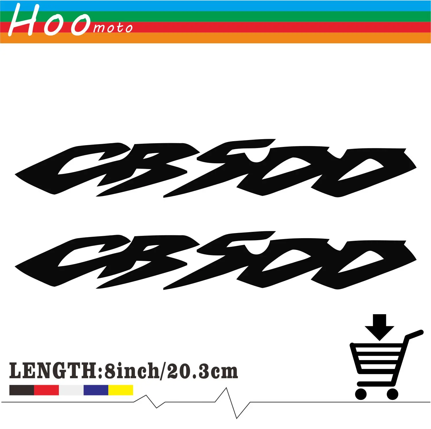 

8in Reflective Sticker Decal Motorcycle Car Sticker Wheels Fairing Helmet Accessories Sticker Decal for Honda CB500 CB 500