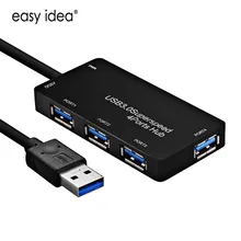 Мини-usb 3,0 концентратор USB разветвитель 4 порта Высокоскоростной Мульти USB Hab 5 Гбит/с 3 концентратор адаптер ультра тонкий для ноутбука Компьютерные аксессуары