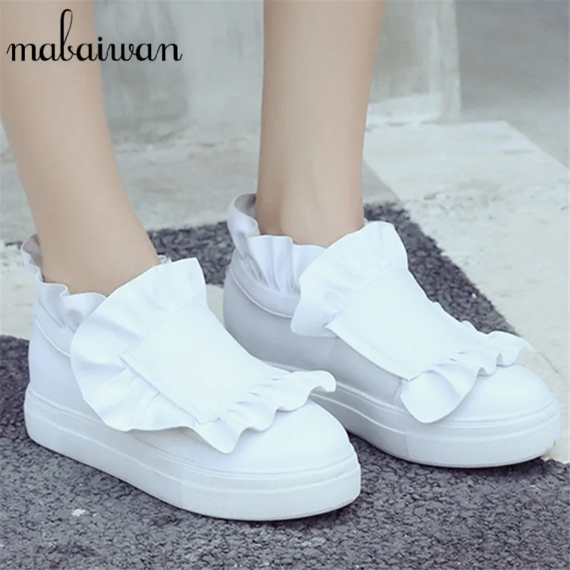 

2017 Spring Autumn New Fashion Women White Casual Shoes Flats Espadrilles Creepers Loafers Slip On Flat Shoes Woman Zapatillas