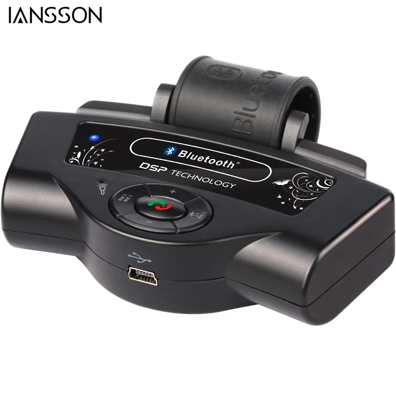 

New High Quality BT-8109B Steering Wheel Car Bluetooth HandFree Kit With Speakerphone& FM Function Bluetooth Car MP3 Music Play