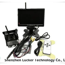 IP67 Водонепроницаемый беспроводной 2,4G с резервным копированием заднего вида 12-24 V камера DC и 7 дюймов ЖК-дисплей монитор Комплект для грузовика, автобуса