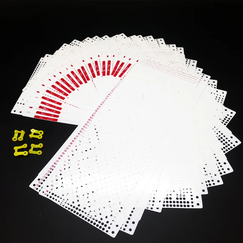 

20sheets 24Stitch Pre Punch Card +4 Clips for Silver Reed Brother Knitting machine SK280 KH860 KH940 DIY Sweater Craft Accessory