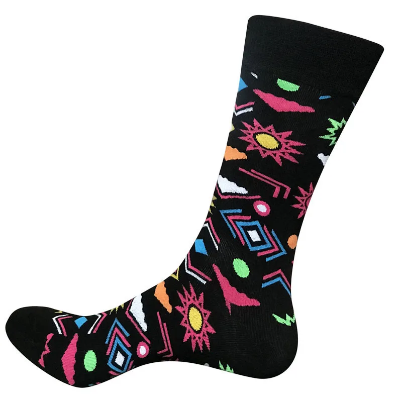 [EIOISAPRA] Для мужчин Веселые красочные ромбовидным рисунком носки Повседневное хлопок Happy Socks свадебное платье носки Clacetines Hombre Divertidos