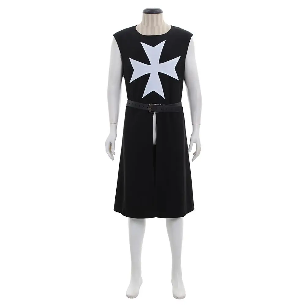 New MEDIEVAL CRUSADER KNIGHT TUNIC White Maltese X Warrior Costume