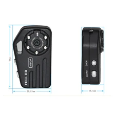 Full HD 1080 P Micro Câmera de Visão Noturna Infravermelha Câmera Mini DV Corpo de Metal do Tamanho do Polegar Pequena Câmera Digital Mini Cam DVR Espion