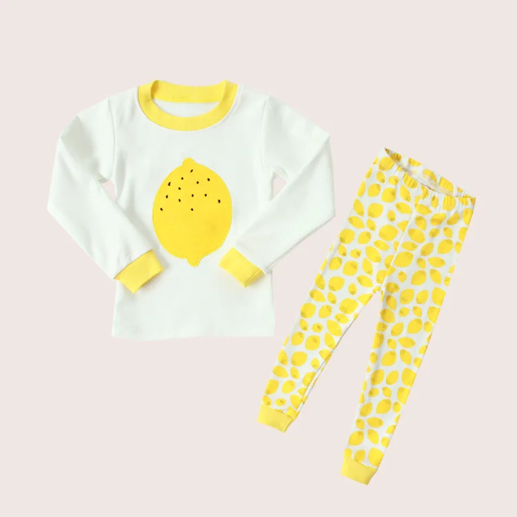 lemon baby pajamas