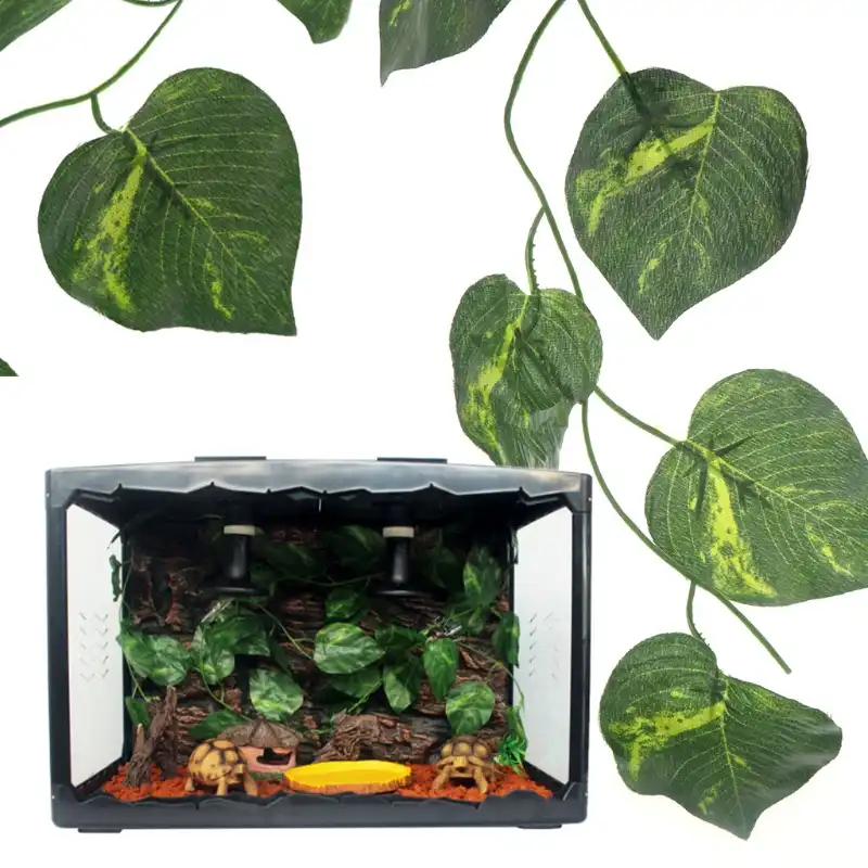 Hot Sale Artificial Vine Reptile Box Case Decoration Lizard Green