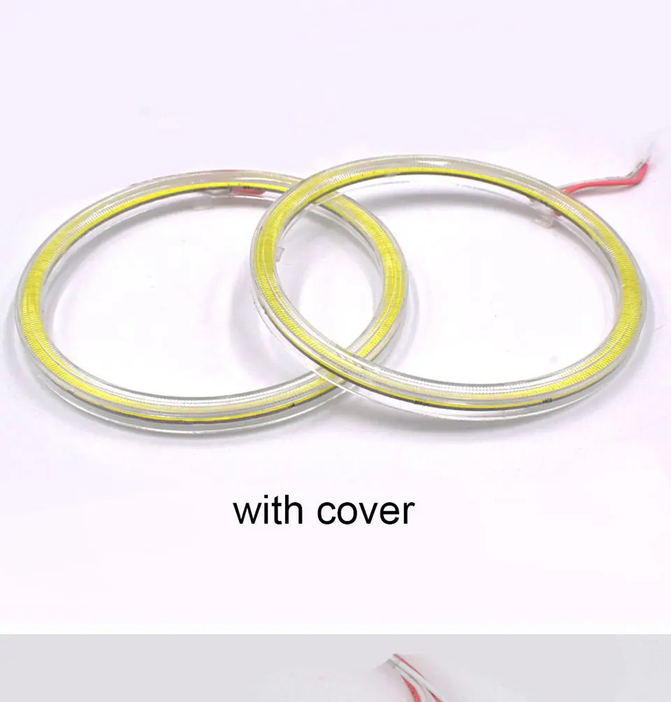 Cold White Car Angel Eye COB Light Circle Ring Headlight Lamp 12V Auto DRL Decoration Fog Lights Bulb 60CM-120CM 6000K (2)
