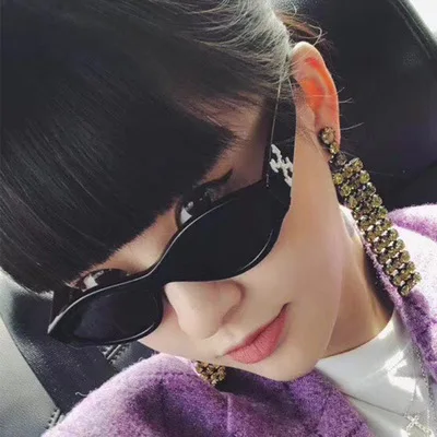 Cute Sexy Ladies CatEye X Sunglasses Woman men Brand Vintage Small Round Cat eye Sun Glasses Women Female Oval Glasses UV400