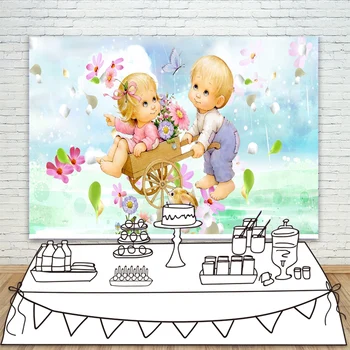 

Photo Backdrops Cute Barefoot Angel Baby Float Background For Baby Portrait Custom Children Photo Background For Photo Studio