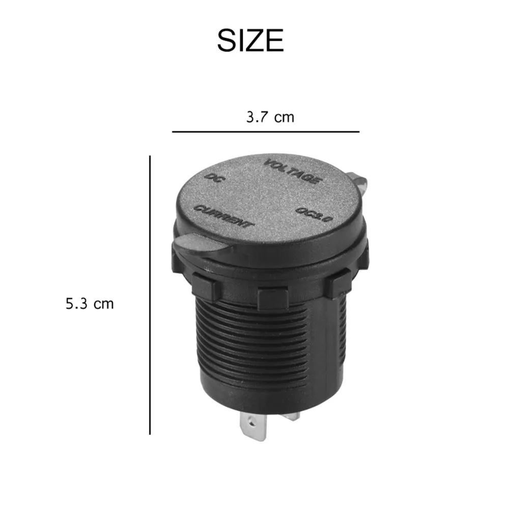 SOONHUA портативный водонепроницаемое автомобильное зарядное устройство 5 В 3A QC3.0 USB Быстрая Зарядка адаптер со светодиодный цифровой дисплей универсальный для автомобиля лодка