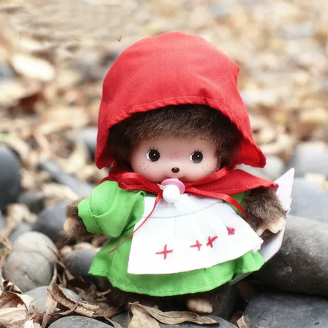 Cheap 15CM Kawaii Monkiki Baby Doll Monchichi Dress KIKI Stuffed Plush Dolls Soft Toys For Kids Girls Birthday Gifts Decor