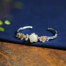 Ручной работы Хе, Тиан Ю даси браслет чистого серебра 925 пробы браслет для женщин ювелирные изделия из натурального камня