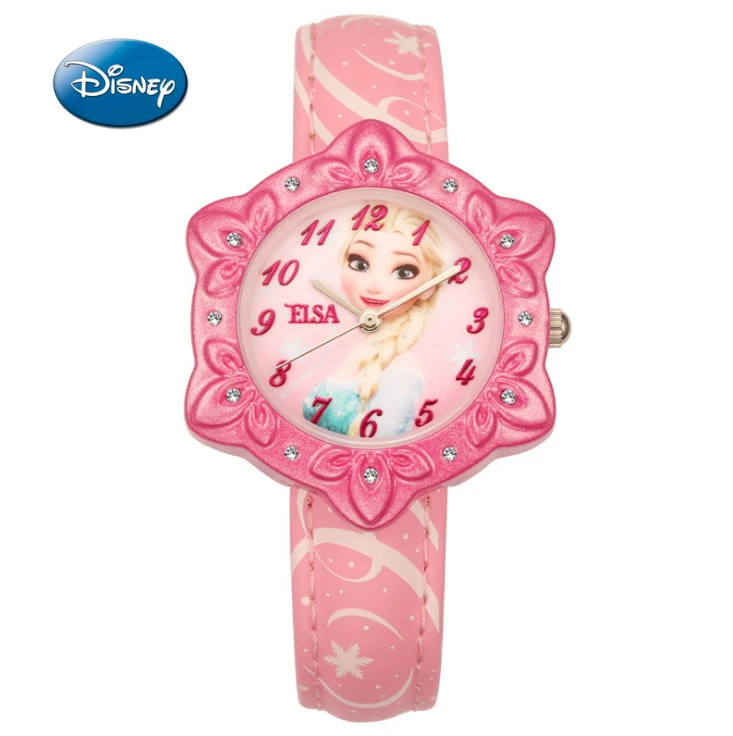 100 Genuine Disney Frozen Elsa Princess Girls Wristwatch Kid Rhinestone Watches Children