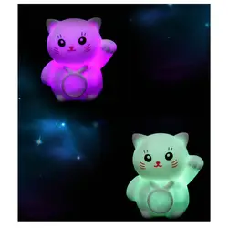 1 шт. милые ночные светильники Красочные Изменение кошка светодиодный ночник для украшение для детской спальни лампа Дети