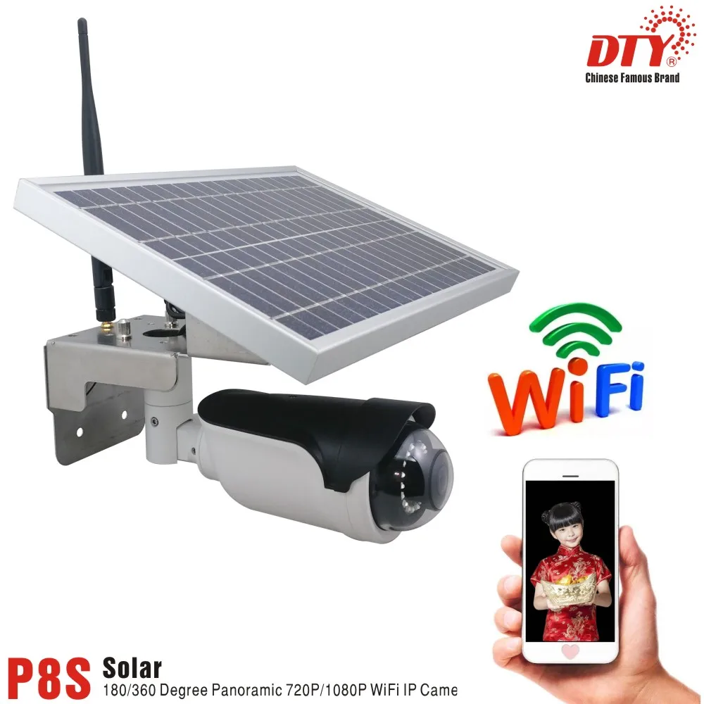 

DTY P8S-6W battery powered solar powered cctv camera panoramic ip camera