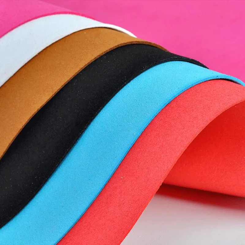 

Faux Suede Leather Fabrics 1.2MM PU Leather for Decorative Microfiber Artificial Leather for sewing DIY Material Leather Skin