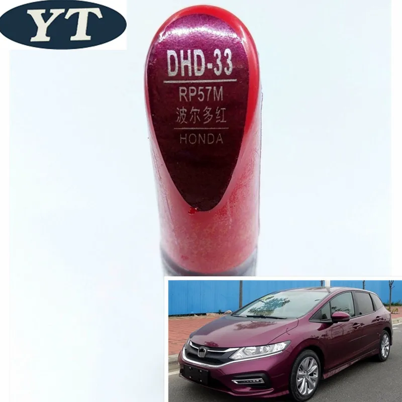 Car scratch repair pen, auto brush paint pen RED color for Honda ACCORD
