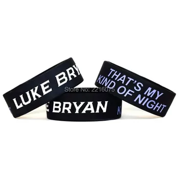 

300pcs One Inch Luke Bryan That's My Kind of Night wristband silicone bracelets free shipping by DHL express