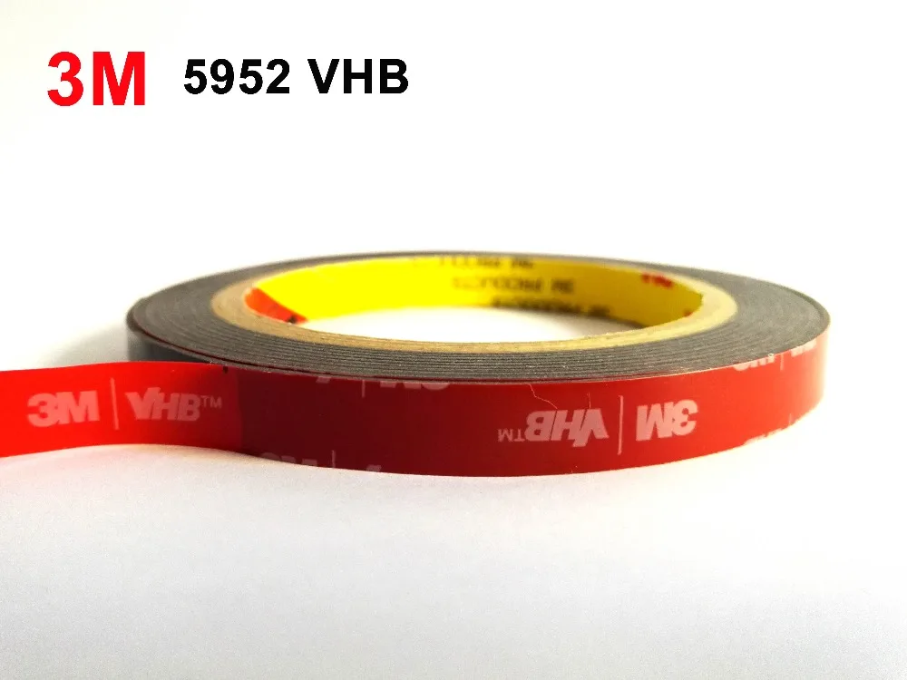 3M VHB 5952 черная сверхмощная Монтажная лента Двухсторонняя клейкая акриловая