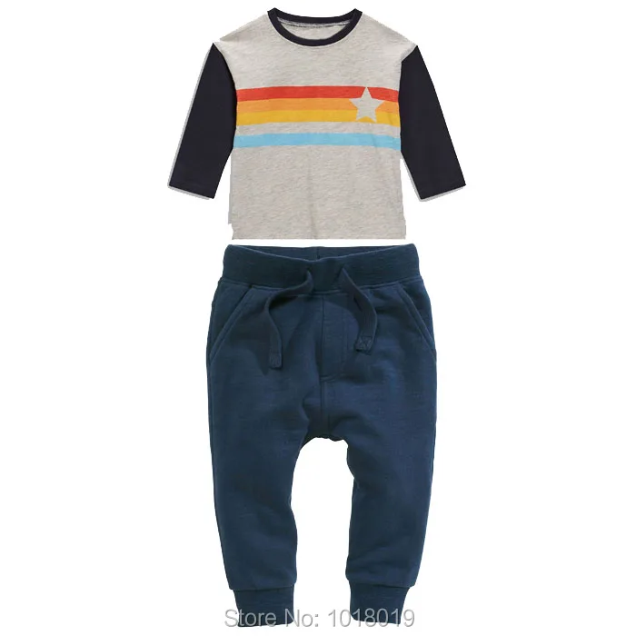 Комплекты одежды для маленьких мальчиков детская футболка с длинными рукавами из хлопка и штаны детские костюмы из 2 предметов Новинка года, брендовые футболки для мальчиков, Bebe, верхняя одежда
