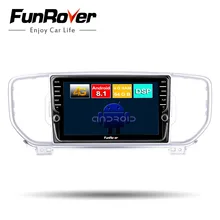 Funrover 8 core android 9.0 2din car dvd multimedia player for KIA sportage 2016 2017 KX5 radio gps navigation stereo WiFi 4GSIM