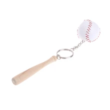 Key Rings Baseball Sport Keychain Wooden Pendant Car Bag Decoration Unique Gifts
