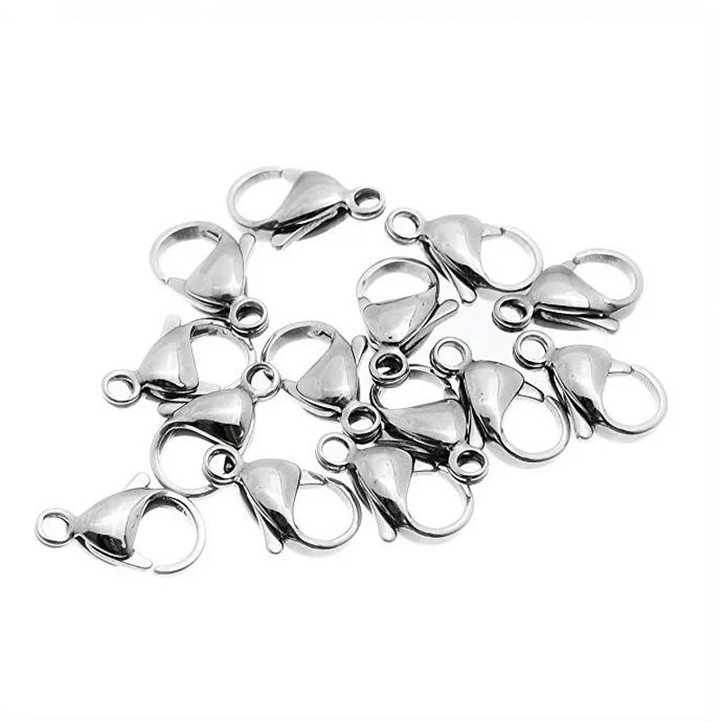 

20pcs Gold/Dull Silver Stainless Steel Lobster Clasps Claw Clasps for Bracelet Necklace Jewelry Making Findings