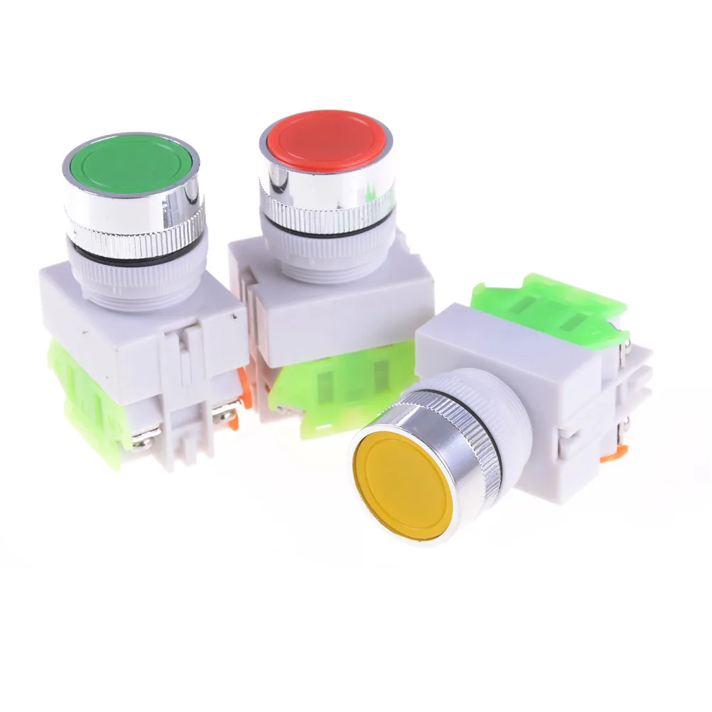 

22mm Push Button Press Emergency Stop Switch 1 NO 1 NC 660V 10A 3 Colors