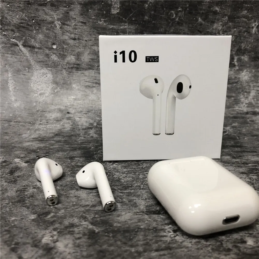 

2019 New i10 tws Headphones with Mic Auto Power on Bluetooth 5.0 Earphone L/R Earphone Can Be Use Alone Touch Control Model