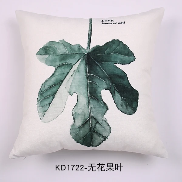 Ins Nordic style pillow pillows pillowcase without core plant, Sen sofa pillow cushion, art and antique living room