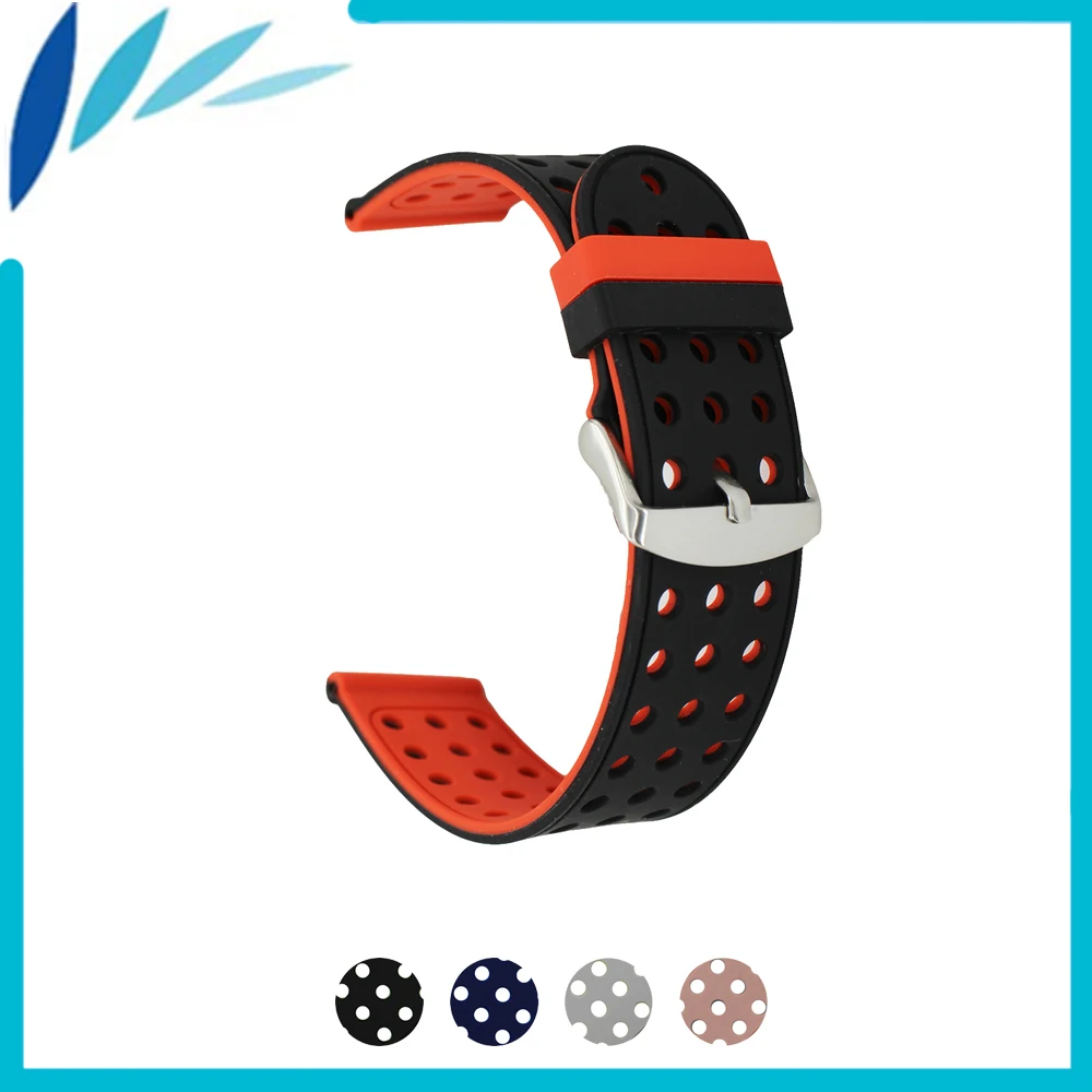 

Silicone Rubber Watch Band 18mm 20mm 22mm for Omega Watchband Strap Wrist Loop Belt Bracelet Red Grey Pink + Spring Bar + Tool