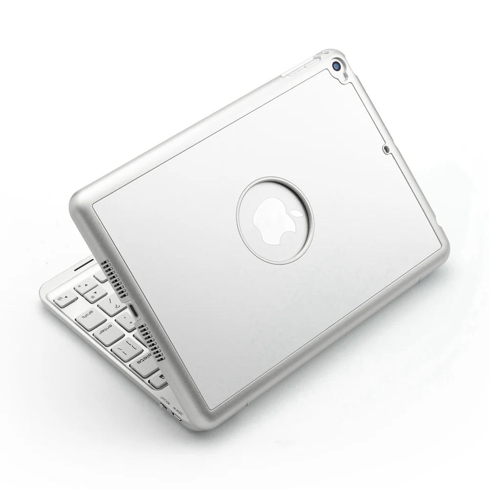 Ультра тонкий 7 цветов светодиодный алюминиевый беспроводной Bluetooth русский/испанский/иврит чехол-клавиатура для нового iPad mini 5