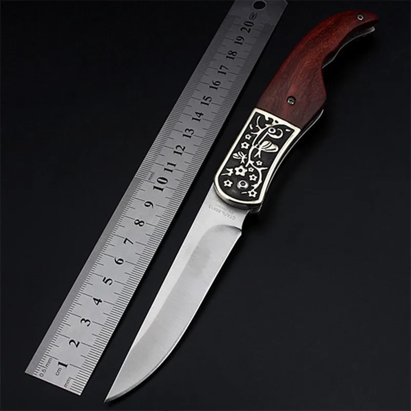 2018 New Free Shipping Outdoor Tactical Combat Wood Handle Folding