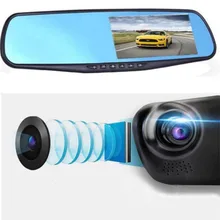 4.3 Inch Car DVR Rear-View Mirror Full HD 1080P Dual Lens Auto Super Wide Angle Night Vision DVR Video Recorder