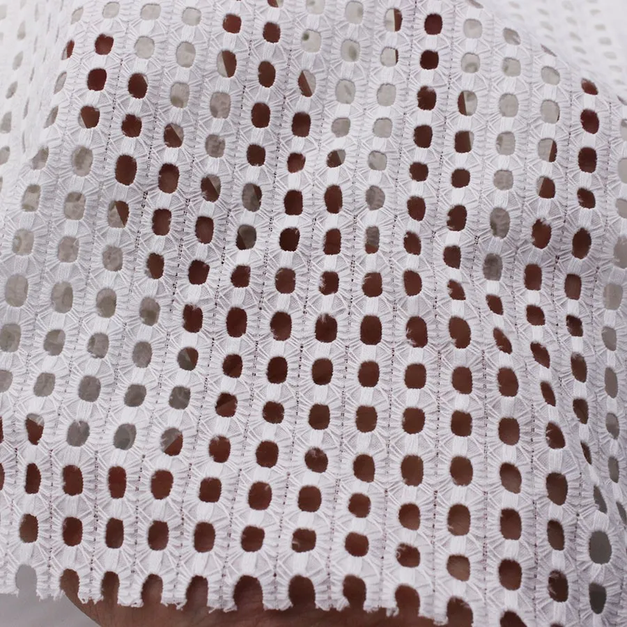 Овальная вышитая хлопковая ткань, пронзенная ткань, ткань для шитья одежды Tissu, платье, блузка, юбка, Лоскутная Ткань Tecido, кружевная текстильная ткань Telas