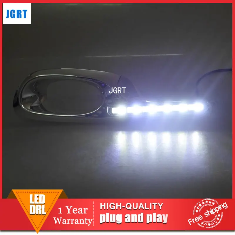 

car styling 2011-2013 For Honda fit LED DRL For VEZEL led fog lamps daytime running light High brightness guide LED DRL