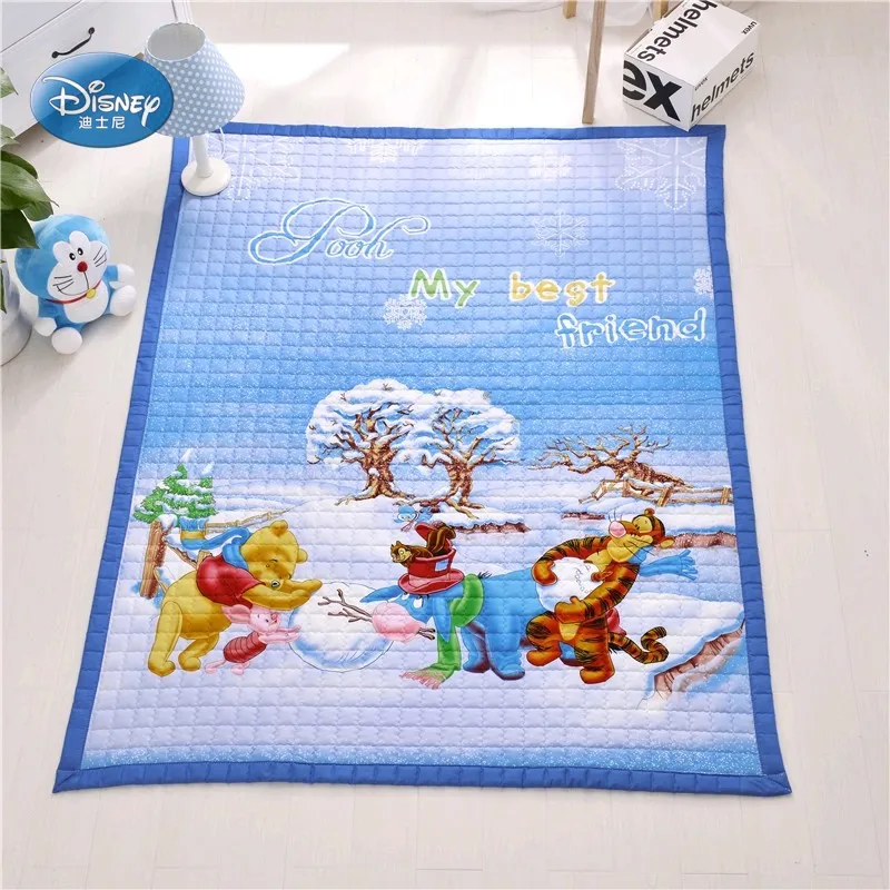 Дисней мультфильм Синий Микки Маус Минни Маус Винни Принцесса 1 год ребенок Девочки Мальчики ползание игры ковер коврик хлопок