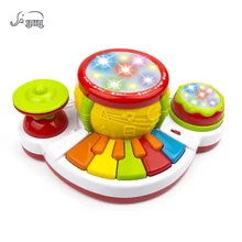 SHUNHUI детский музыкальный инструмент ручной джаз барабан фортепиано игрушки Детский Светильник история песня Музыкальная Клавиатура Обучающие игрушки подарок для детей