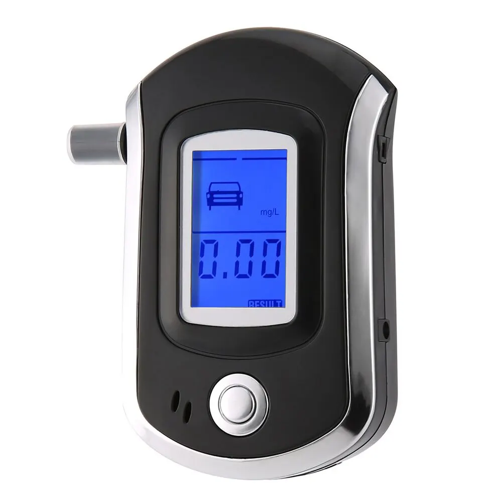 سيارة التصميم alcool اختبار الكحول جهاز اختبار شرب الكحوليات الرقمية LCD الخلفية عرض فاحص نسبة الكحول في النفس مسموع تنبيه التنفس