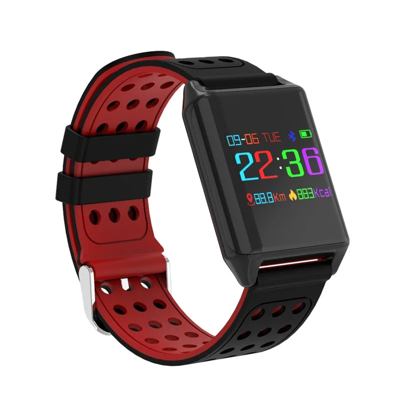

KINCO OLED Color Screen bluetooth Heart Rate Blood Pressure Oxygen Monitor Bracelet Exercise Anti-lost Smart Wristband for Phone