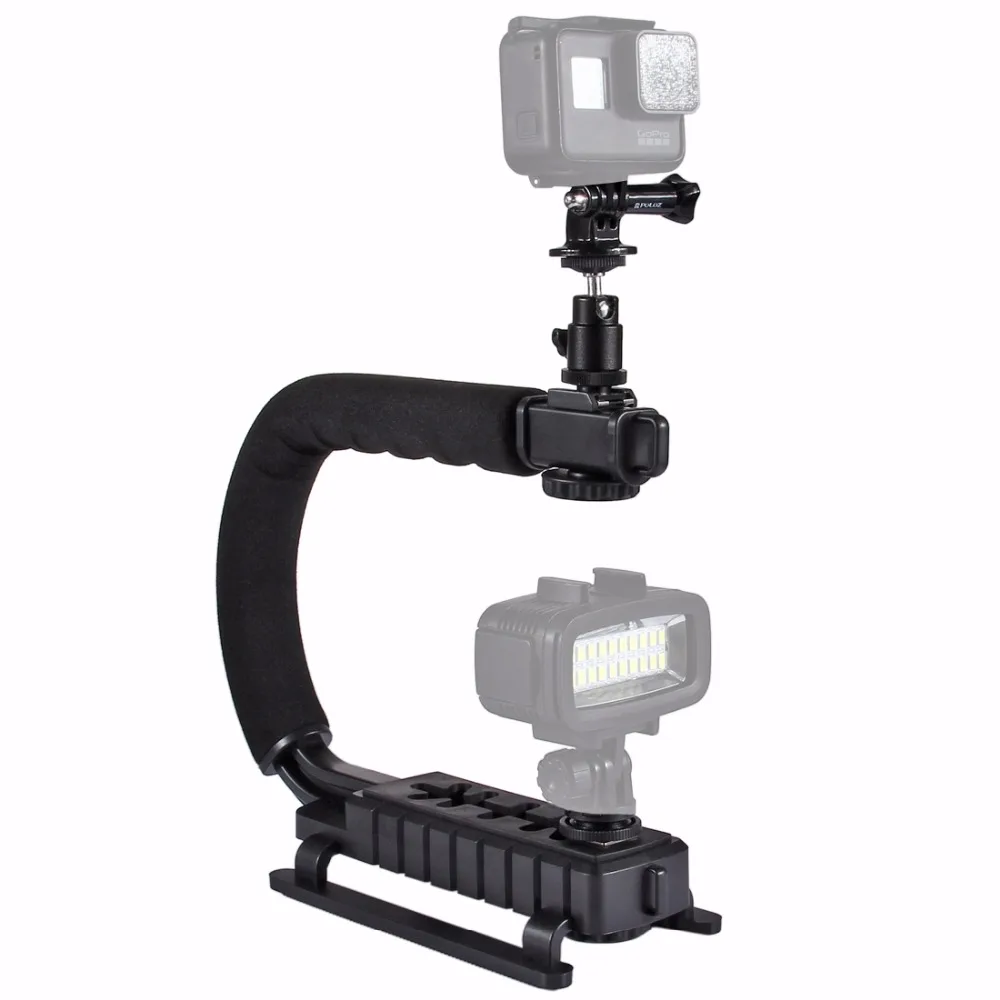 Puluz para Steadycam U-grip em Forma de c Estabilizador com Tripé Adaptador de Braçadeira de Telefone para Steadicam Handgrip Câmera Cabeça Dslr Estabilizador - Image 3