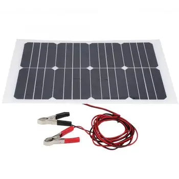 

Solar Panel 20W 18V Semi Flexible Sun Power IP65 Waterproof Solar Panel PET Lamination For RV Car Boat Battery Solar Charger