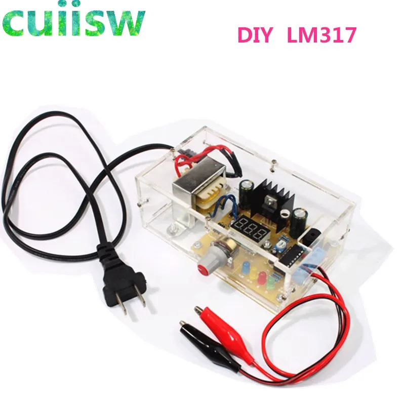 DIY Kit LM317 Регулируемое напряжение 220 В до 1,25 в-12,5 в понижающий модуль питания печатная плата электронные комплекты