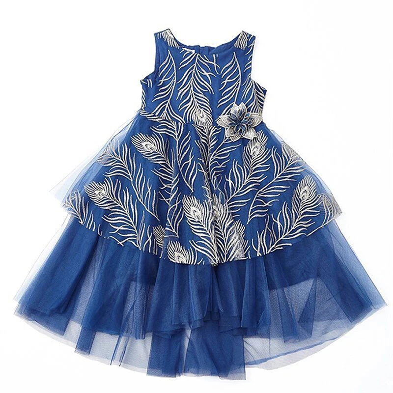 Летнее платье для маленьких девочек; коллекция года; кружевные платья принцессы; платье без рукавов с цветочным узором для девочек; одежда для малышей; вечерние и свадебные От 2 до 8 лет